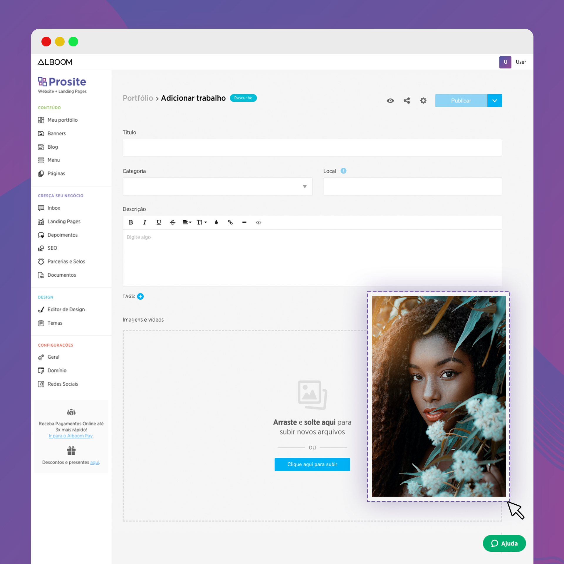 screenshot of Alboom Prosite
